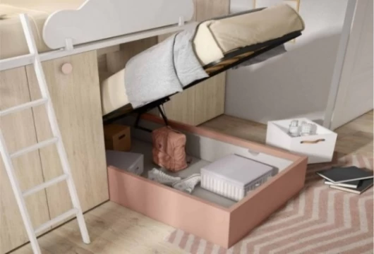 Dormitorio juvenil con cama arcón, Mod. Aerith