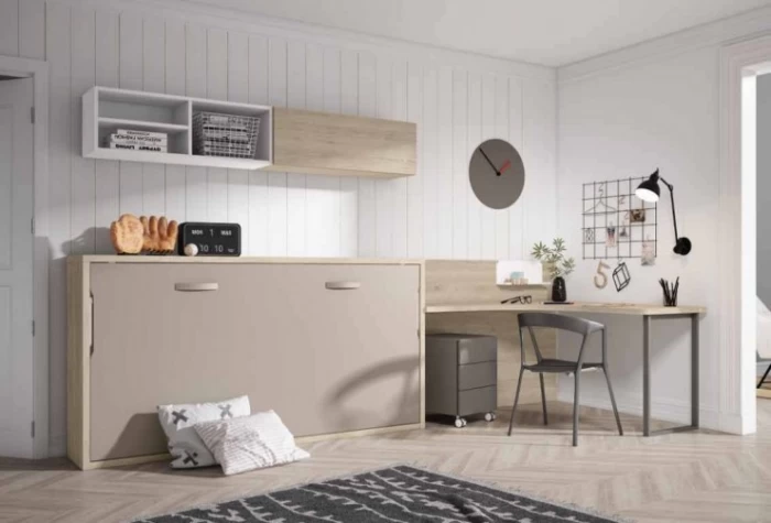 Dormitorio juvenil con cama abatible, Mod. Nooroo Camas abatibles en Bilbao