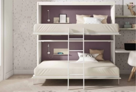 Dormitorio juvenil con cama abatible doble, Mod. Trixx Camas abatibles en Bilbao