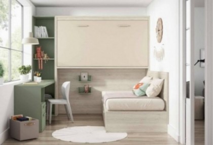 Dormitorio juvenil con cama abatible superior, Mod. Wayzz Camas abatibles en Bilbao