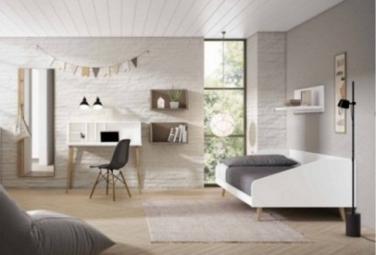 Dormitorio juvenil sin armario, Mod. Fog Dormitorio Completo juvenil en Bilbao