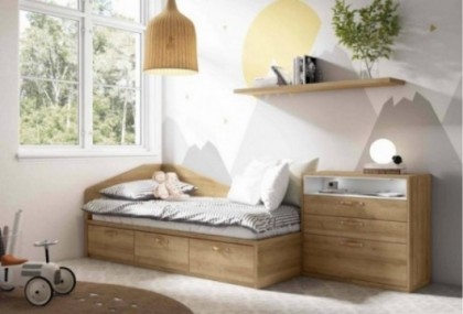 Dormitorio juvenil sin armario, Mod. Popeye Dormitorio Completo juvenil en Bilbao