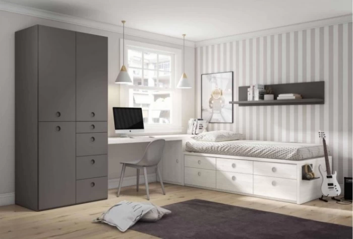 Dormitorio juvenil completo, Mod. Turbot Dormitorio Completo juvenil en Bilbao