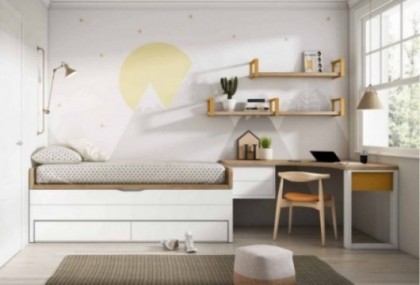 Dormitorio juvenil sin armario, Mod. Cali Dormitorio Completo juvenil en Bilbao