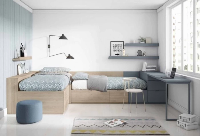 Dormitorio juvenil sin armario, Mod. Danny Dormitorio Completo juvenil en Bilbao