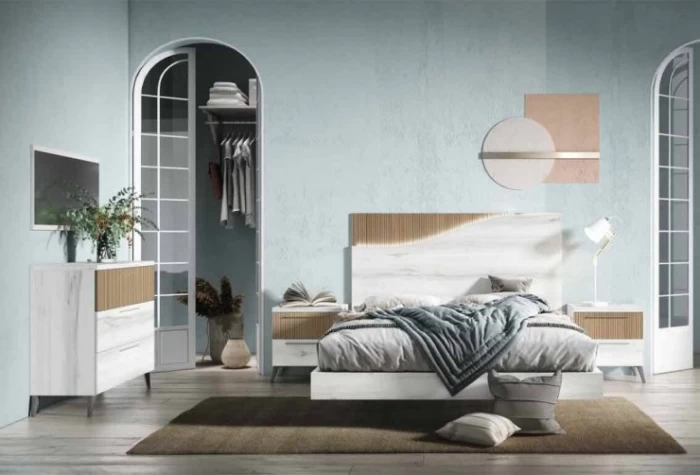 Cama 150 y mesitas, Mod. Cheryl Conjuntos Dormitorio en Bilbao