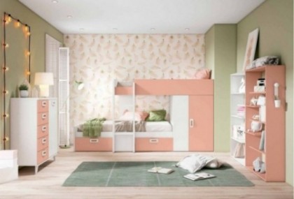 Dormitorio juvenil con cama tren, Mod. Hamm Dormitorio Completo juvenil en Bilbao