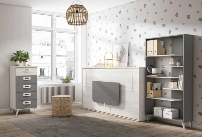 Dormitorio juvenil con cama abatible, Mod. Becky Dormitorio Completo juvenil en Bilbao