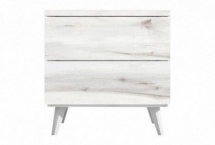 Mesita de noche de 2 cajones, Mod. Noix Mesitas de noche en Bilbao