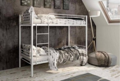 Litera metálica con escalera y quitamiedos, Mod. Rutel