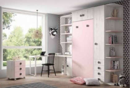 Cama abatible vertical con altillo, Mod. Katu