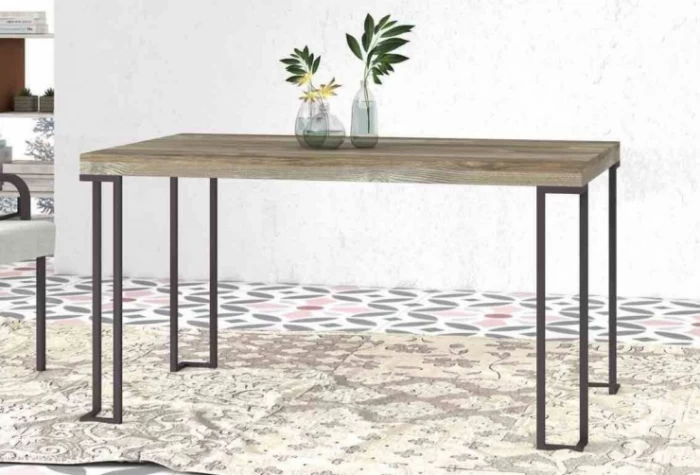 Mesa de comedor fija 140 cm base metal Seaton Mesas de comedor en Bilbao