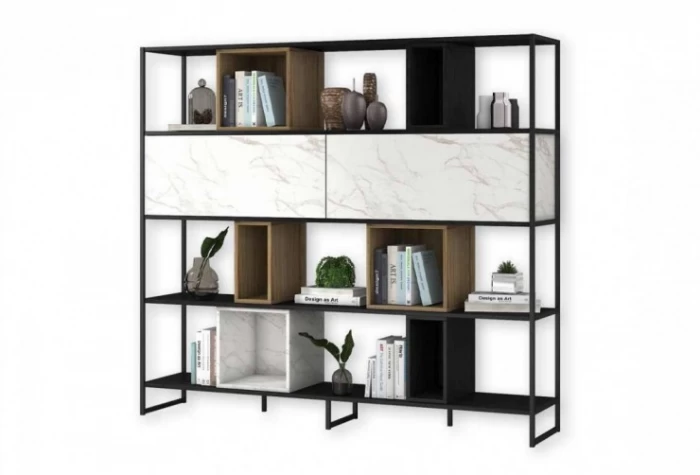 Estantería metal madera de 204 cm Estanterias de salon en Bilbao