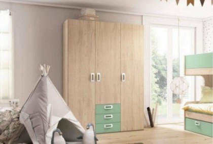 Armario juvenil de 3p.3c. Mod. Jedai Armarios juveniles en Bilbao