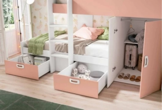 Dormitorio juvenil con cama tren, Mod. Hamm Dormitorio Completo juvenil en Bilbao