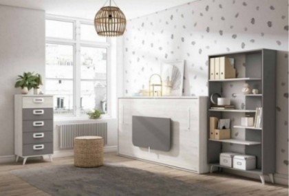 Dormitorio juvenil con cama abatible, Mod. Becky Dormitorio Completo juvenil en Bilbao