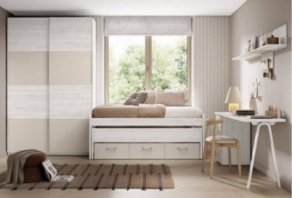 Dormitorio juvenil con armario, Mod. Grisco Dormitorio Completo juvenil en Bilbao