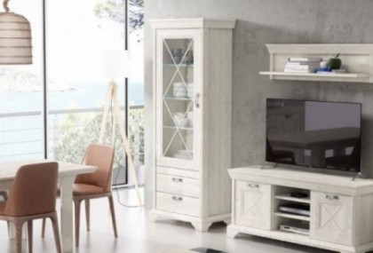 Vitrina de 78 cm con 1 puerta y 2 cajones, Mod. Miami Vitrinas de salón en Bilbao