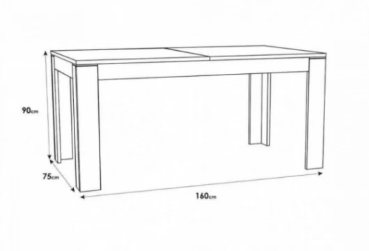 Mesa comedor extensible de 160 cm. Mod. Arlington Mesas de comedor en Bilbao