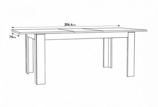 Mesa comedor extensible de 160 cm. Mod. Arlington Mesas de comedor en Bilbao
