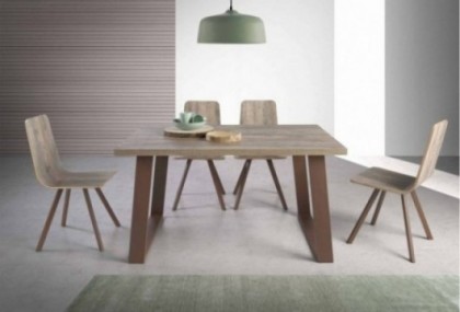 Mesa de comedor fija con patas metálicas Dublín Mesas de comedor en Bilbao