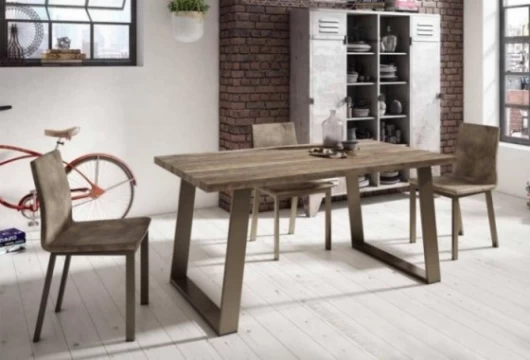 Mesa de comedor fija con patas metálicas Dublín Mesas de comedor en Bilbao