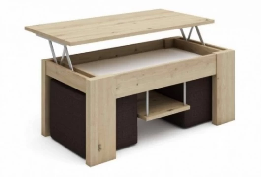 Mesa de centro elevable sin pufs, Mod. Amaru Mesas de centro en Bilbao