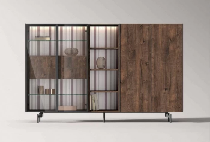 Vitrina estantería de 228 cm, Mod. Ropi Estanterias de salon en Bilbao