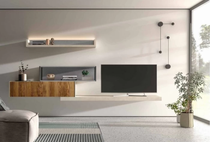 Mueble de salón de 316 cm, Mod. Lenatu Muebles de Salón en Bilbao