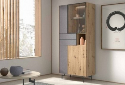 Vitrina con 4 puertas de 92 cm, Mod. Notore Vitrinas de salón en Bilbao