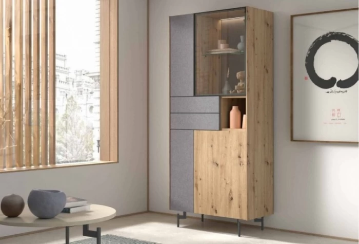 Vitrina con 4 puertas de 92 cm, Mod. Notore Vitrinas de salón en Bilbao
