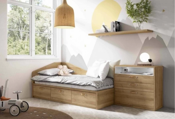 Dormitorio juvenil sin armario, Mod. Popeye Dormitorio Completo juvenil en Bilbao