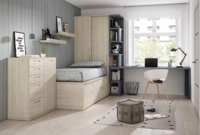 Dormitorio juvenil completo, Mod. Alex Dormitorio Completo juvenil en Bilbao