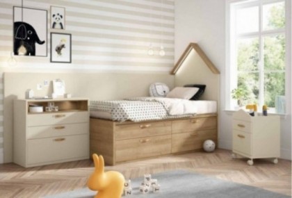Dormitorio juvenil sin armario, Mod. Jake Dormitorio Completo juvenil en Bilbao