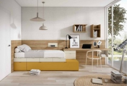 Dormitorio juvenil sin armario, Mod. Lilibit Dormitorio Completo juvenil en Bilbao