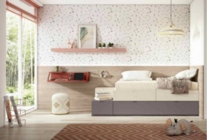 Dormitorio juvenil con escritorio, Mod. Blaze Dormitorio Completo juvenil en Bilbao