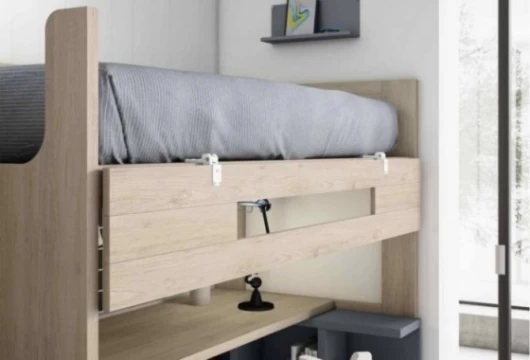 Dormitorio juvenil con cama alta, Mod. Ralph