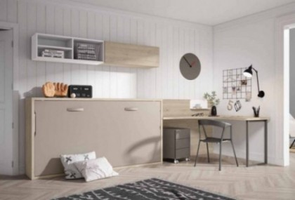 Dormitorio juvenil con cama abatible, Mod. Nooroo Camas abatibles en Bilbao