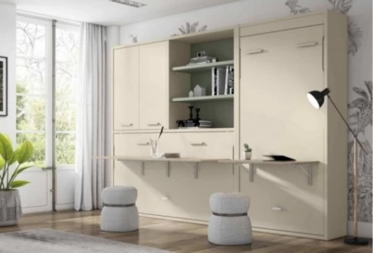 Dormitorio juvenil con 2 camas abatibles, Mod. Gina Camas abatibles en Bilbao