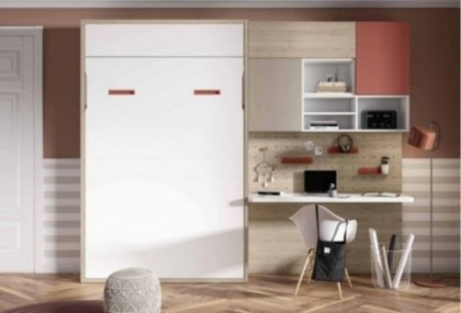 Dormitorio juvenil con cama grande abatible, Mod. Juleka Camas abatibles en Bilbao