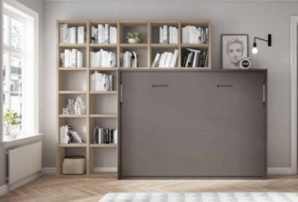 Dormitorio juvenil con cama grande abatible, Mod. Holly Camas abatibles en Bilbao