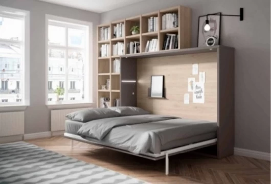 Dormitorio juvenil con cama grande abatible, Mod. Holly Camas abatibles en Bilbao
