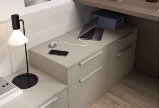 Dormitorio juvenil con cama arcón, Mod. Margarita