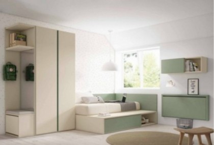 Dormitorio juvenil con cama tatami, Mod. Gardfield