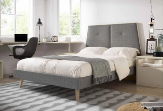 Dormitorio juvenil con cabecero tapizado, Mod. David