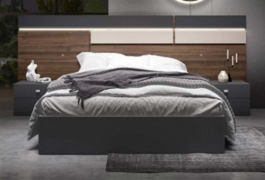 Bancada redondeada con arcón batiente, Mod. Glicerio Bancadas de cama en Bilbao