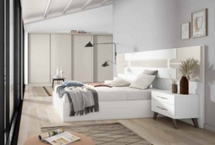 Cabecero de cama y 2 mesitas Mod. Salerno Conjuntos Dormitorio en Bilbao