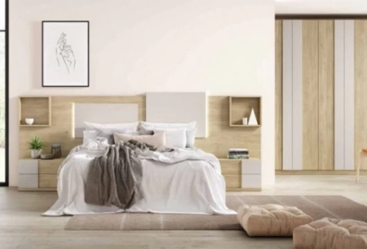 Cabecero de cama y 2 mesitas Mod. Andria Conjuntos Dormitorio en Bilbao