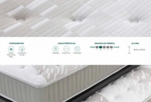 Colchón muelles y viscoelástica alto, Mod. Kids Colchones en Bilbao