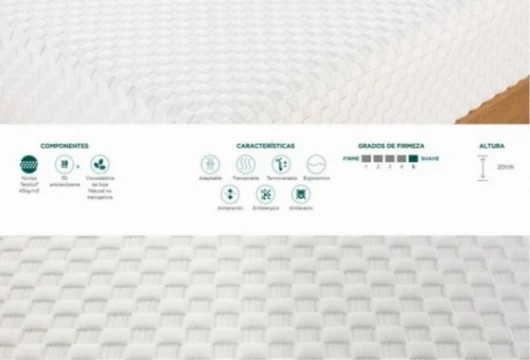Colchón viscoelástica soja natural, Mod. Termicpur Colchones en Bilbao